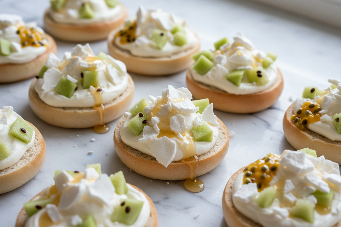 Feijoa & Pavlova Bagel Bites