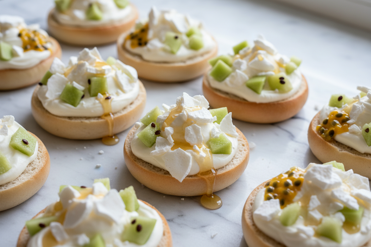 Feijoa & Pavlova Bagel Bites