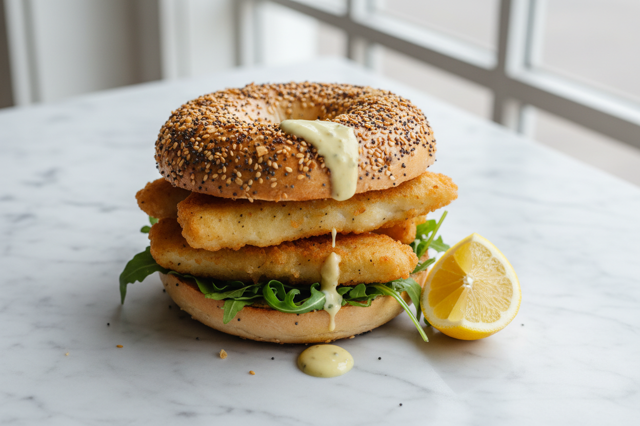 Whitebait Fritter Bagel